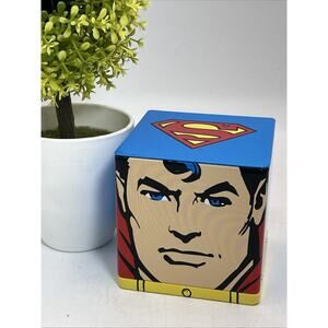 Hallmark Superman Cubeez Metal Tin • 2015 DC Comics • Retro Storage Box HTF
